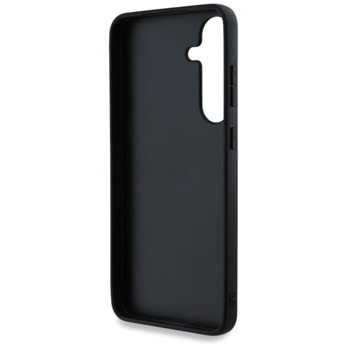Samsung S25 black Fixed Glitter Big 4G Metal Logo GUESS nugarėlė