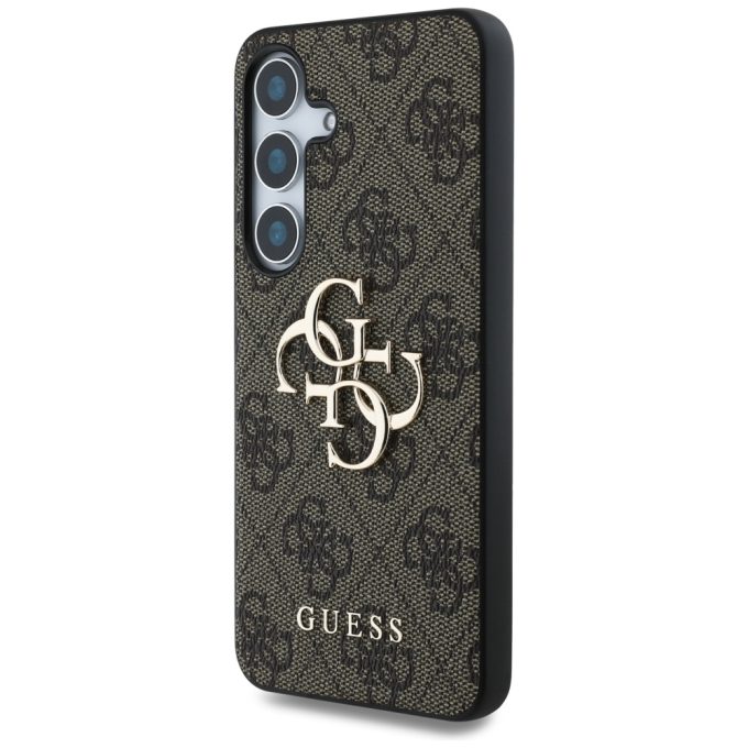Samsung S25 brown Big 4G Logo Classic GUESS nugarėlė