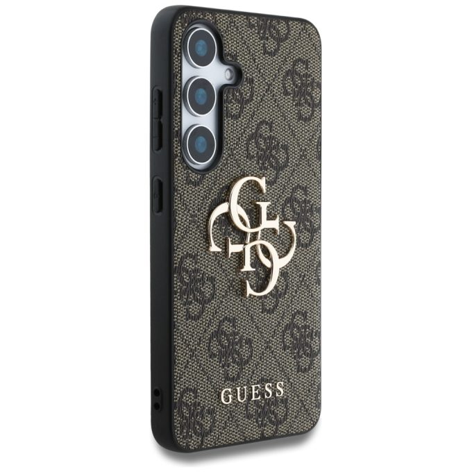 Samsung S25 brown Big 4G Logo Classic GUESS nugarėlė