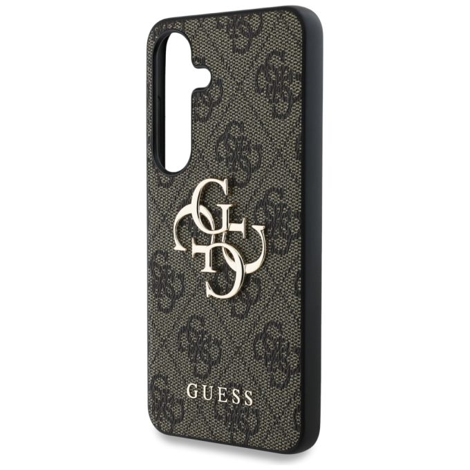 Samsung S25 brown Big 4G Logo Classic GUESS nugarėlė