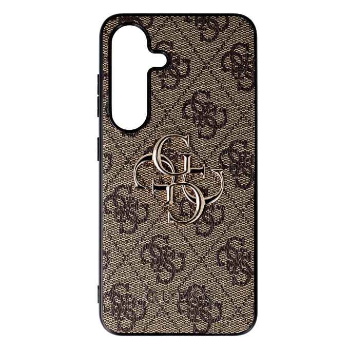 Samsung S25 brown Big 4G Logo Classic GUESS nugarėlė