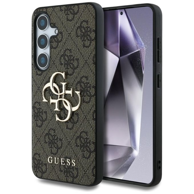 Samsung S25+ brown Big 4G Logo Classic GUESS nugarėlė