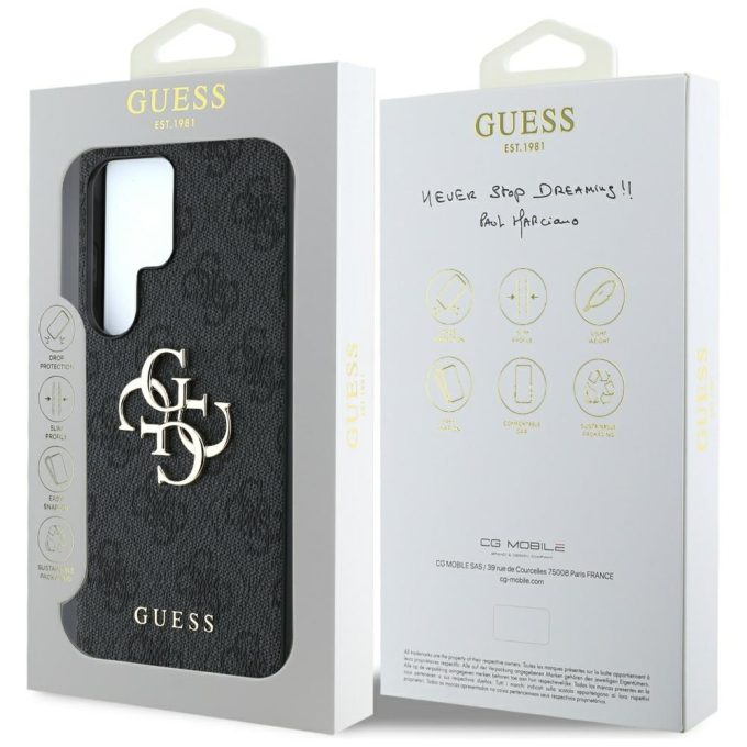 Samsung S25 ULTRA black Big 4G Logo Classic GUESS nugarėlė