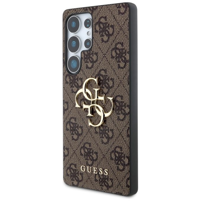 Samsung S25 ULTRA brown Big 4G Logo Classic GUESS nugarėlė