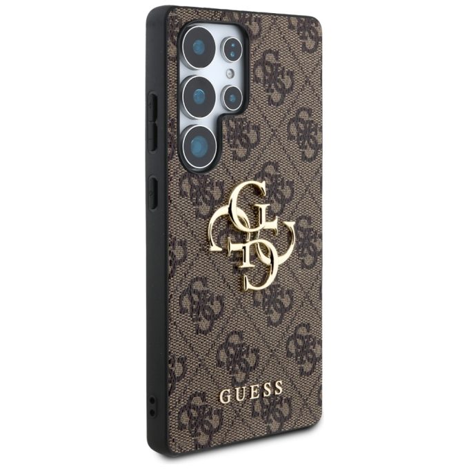 Samsung S25 ULTRA brown Big 4G Logo Classic GUESS nugarėlė