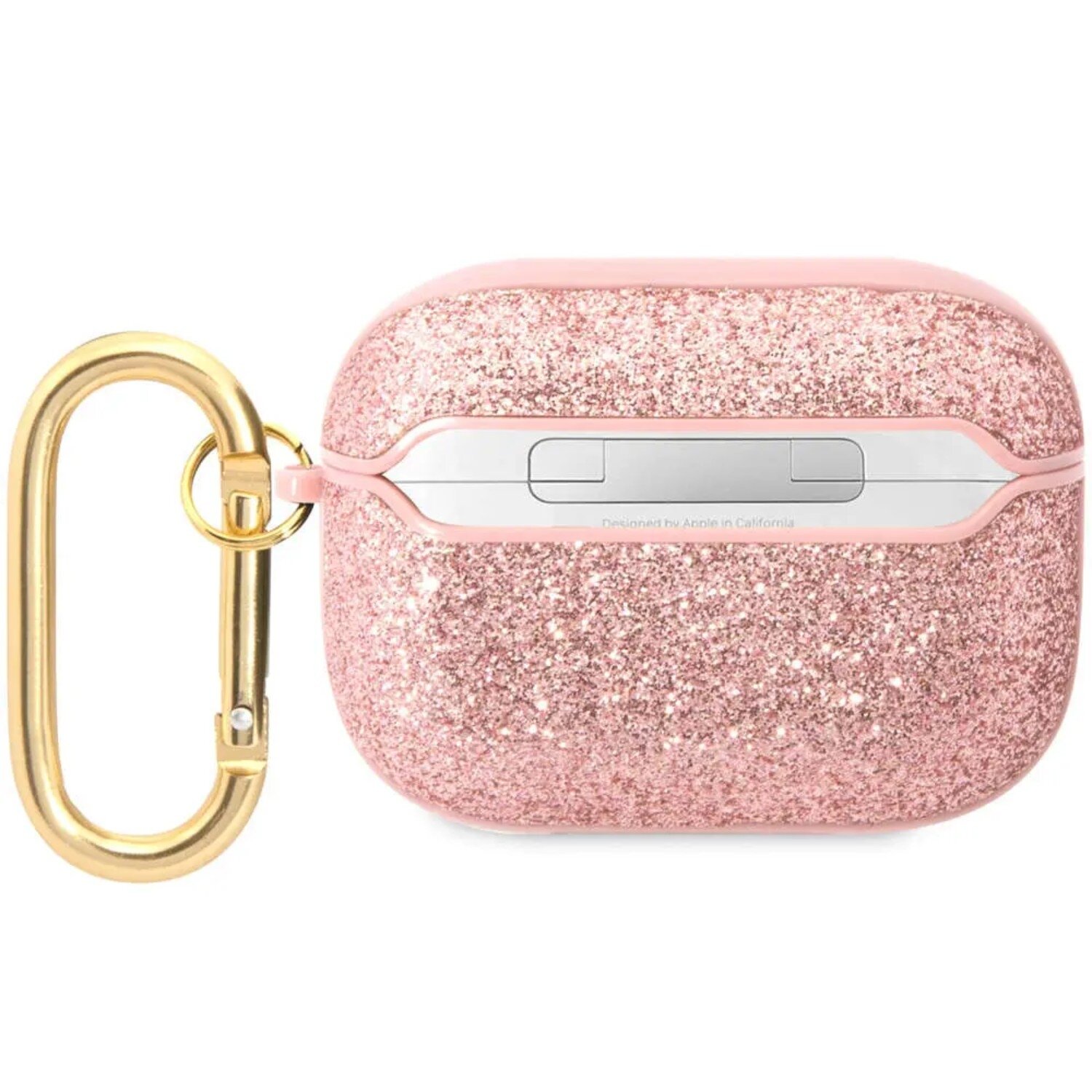 Silikoninis GUESS GUAPHGGSHP rožinis Airpods PRO glitter dėklas - Image 2