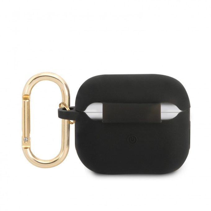 Silikoninis GUESS GUAPSLSMK juodas Airpods PRO dėklas