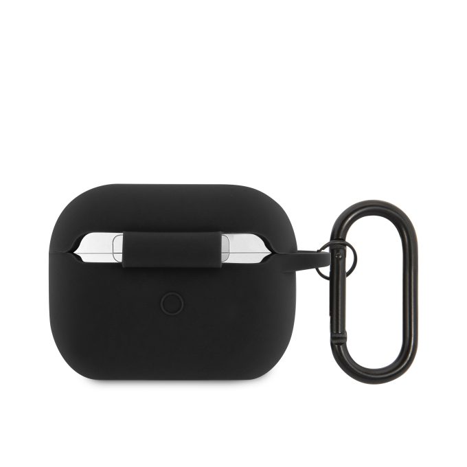 Silikoninis LACOSTE LCAPSLOK juodas Airpods PRO dėklas