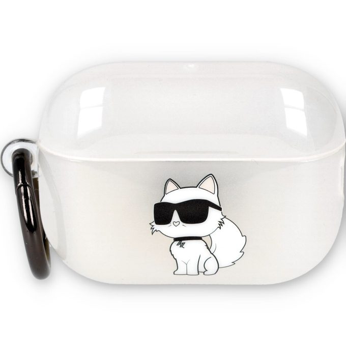 Silikoninis NFT KARL LAGERFELD baltas KLAP2HNCHTCT  Airpods Pro 2nd Gen dėklas