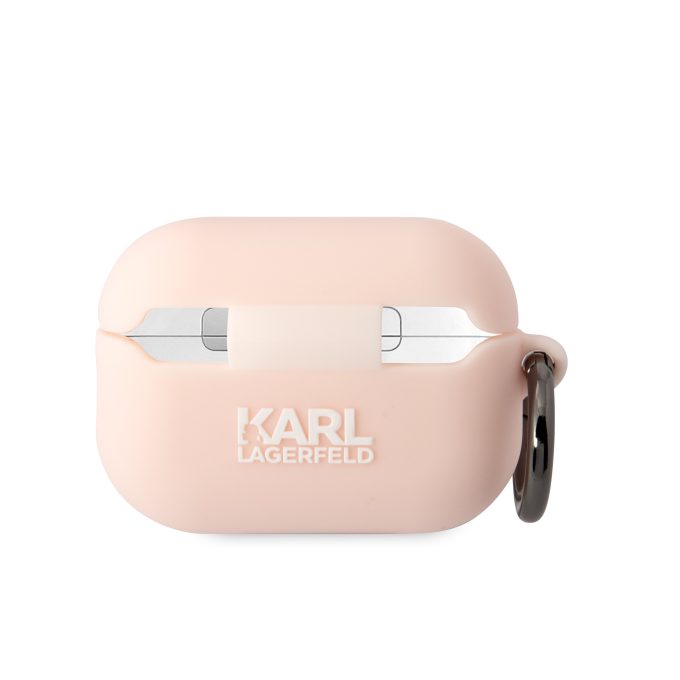 Silikoninis NFT KARL LAGERFELD pink KLAP2RUNCHP Airpods Pro 2nd Gen dėklas