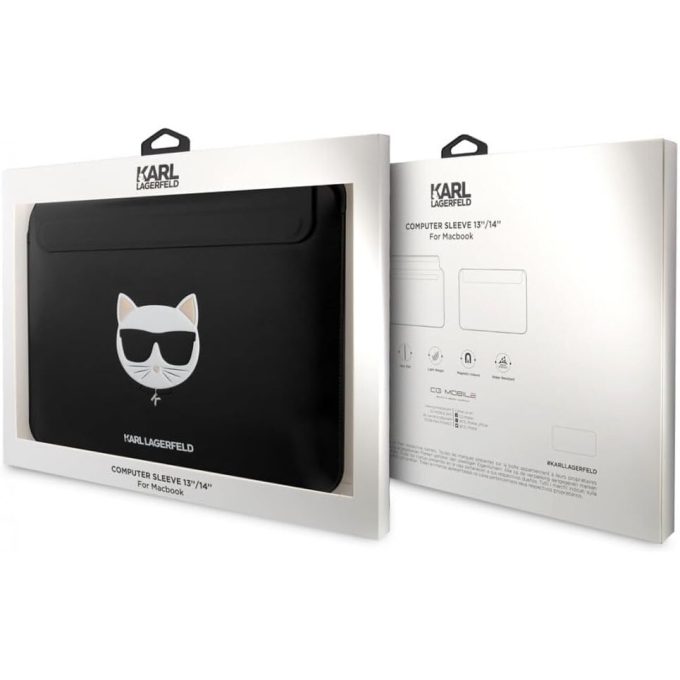 Universalus 14" juodas KARL LAGERFELD dėklas KLCS14CHBK