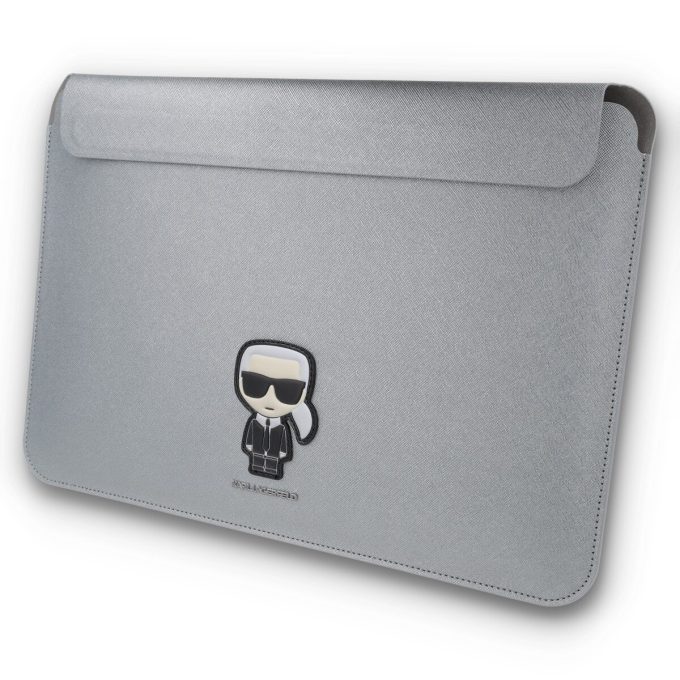 Universalus 14" sidabro spalvos KARL LAGERFELD dėklas KLCS14PISFG