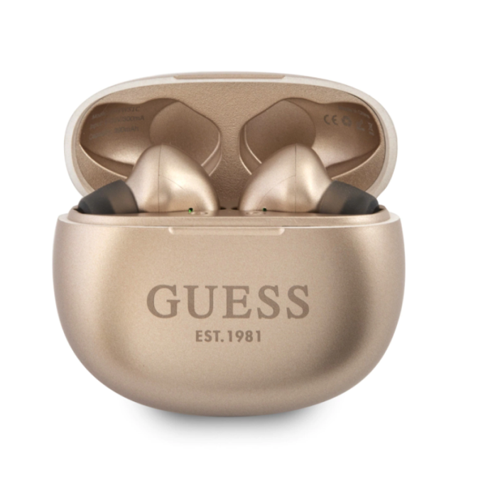 Bluetooth ausinės GUESS auksinės spalvos GUTWS1CGO