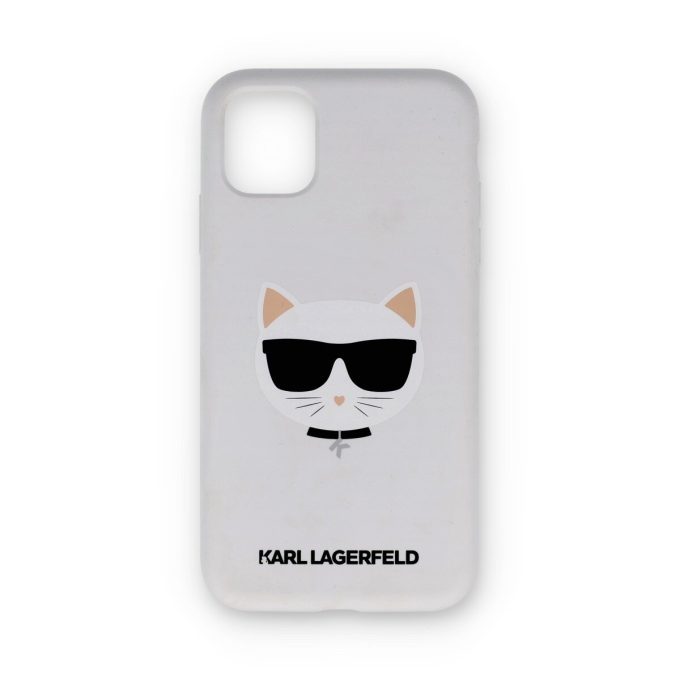 iPhone 11 balta KARL LAGERFELD nugarėlė KLHCN61SLKLWH