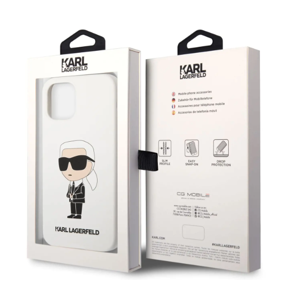 iPhone 11 balta NFT KARL LAGERFELD nugarėlė KLHCN61SNIKBCH
