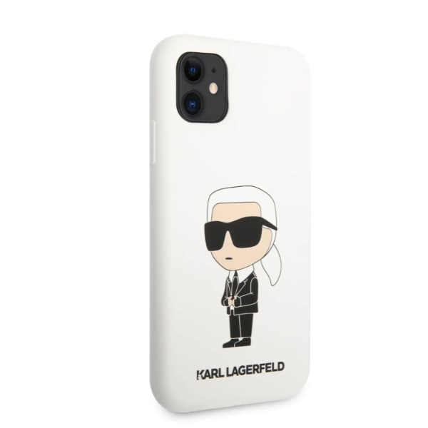 iPhone 11 balta NFT KARL LAGERFELD nugarėlė KLHCN61SNIKBCH