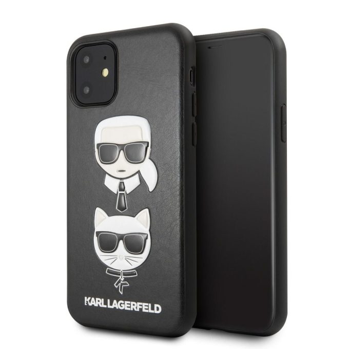 iPhone 11 juoda KARL LAGERFELD nugarėlė KLHCN61KICKC