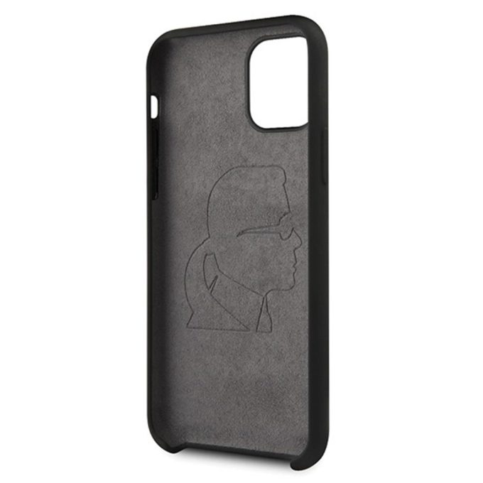 iPhone 11 juoda KARL LAGERFELD nugarėlė KLHCN61SLFKBK