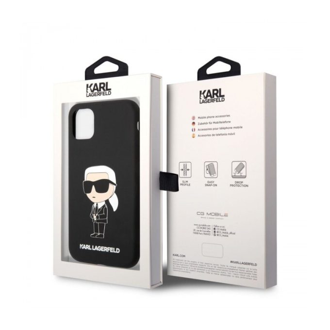 iPhone 11 black NFT Liquid Silicone KARL LAGERFELD nugarėlė