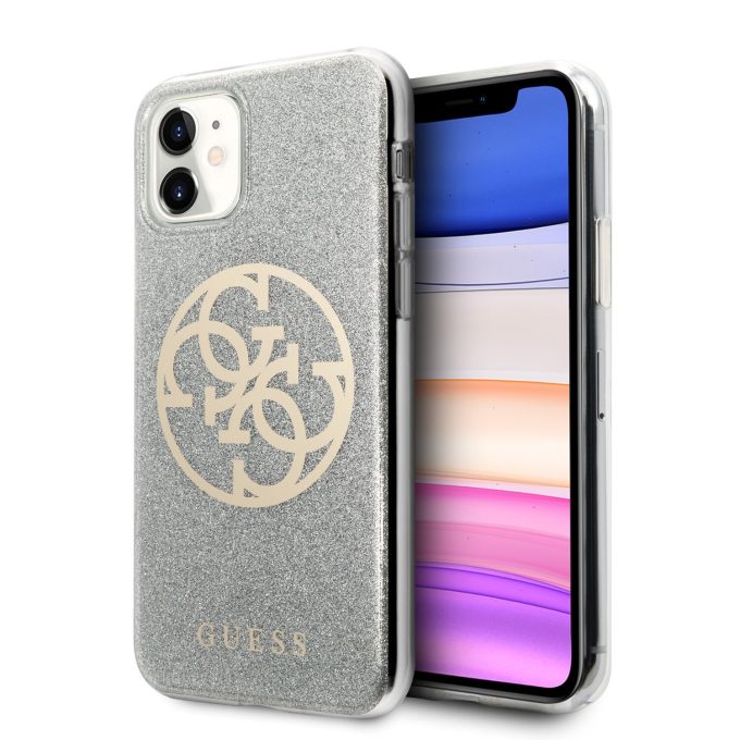 iPhone 11 pilka GUESS nugarėlė GUHCN61PCUGLLG