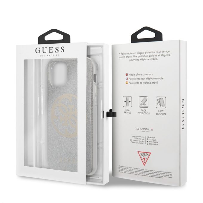iPhone 11 pilka GUESS nugarėlė GUHCN61PCUGLLG