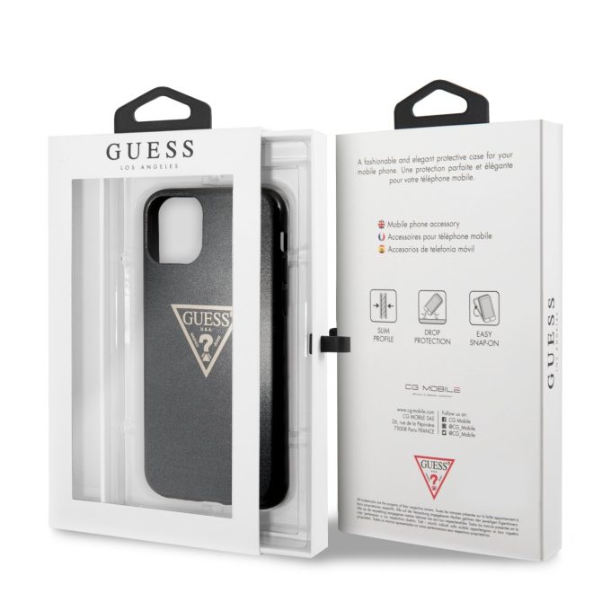 iPhone 11 PRO juoda GUESS nugarėlė GUHCN58SGTLBK