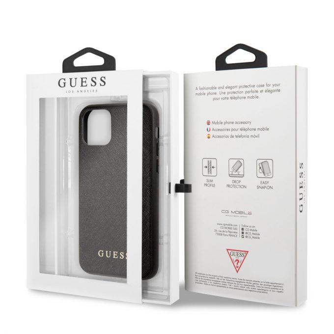 iPhone 11 PRO juoda GUESS nugarėlė GUHCN58SLSABK
