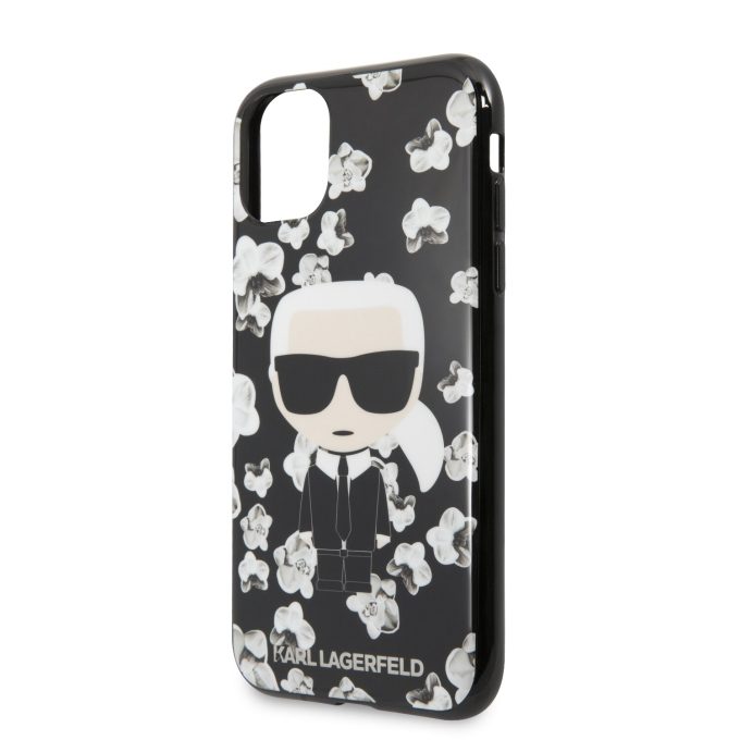 iPhone 11 PRO juoda KARL LAGERFELD nugarėlė KLHCN58FLFBBK