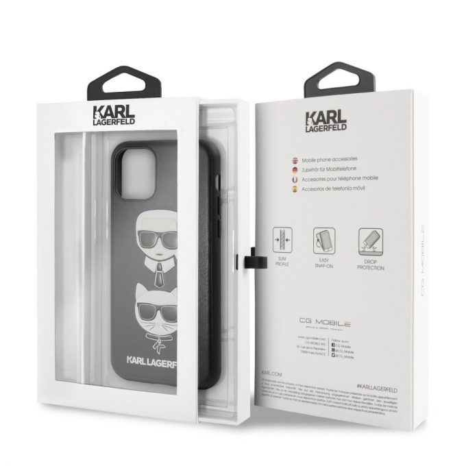 iPhone 11 PRO juoda KARL LAGERFELD nugarėlė KLHCN58KICKC