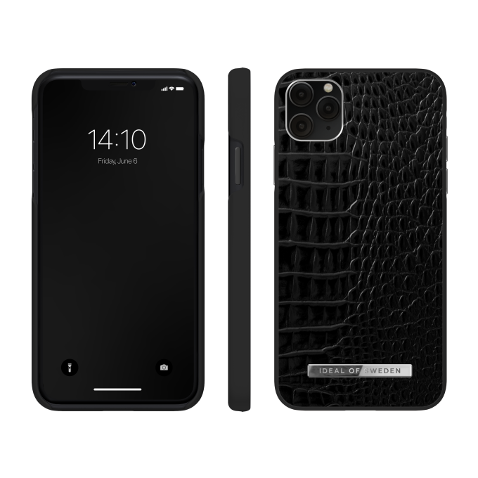 iPhone 11 PRO MAX iDeal Of Sweden Atelier nugarėlė Neo Noir Croco Silver