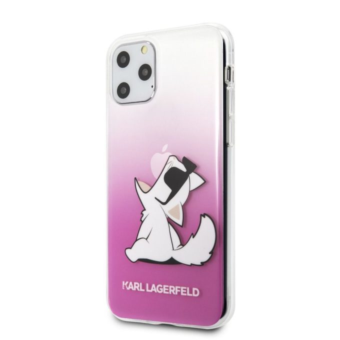 iPhone 11 PRO MAX skaidri-rožinė KARL LAGERFELD nugarėlė KLHCN65CFNRCPI