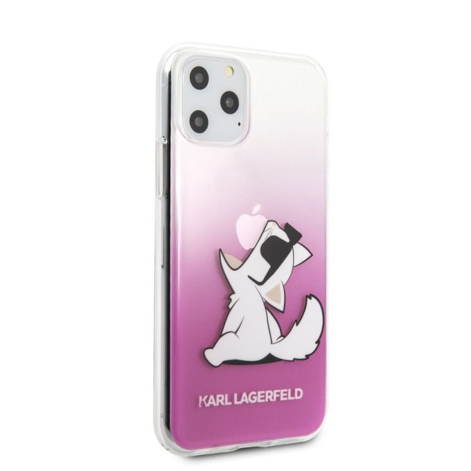 iPhone 11 PRO MAX skaidri-rožinė KARL LAGERFELD nugarėlė KLHCN65CFNRCPI