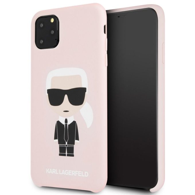 iPhone 11 PRO MAX šviesiai rožinė KARL LAGERFELD nugarėlė KLHCN65SLFKPI