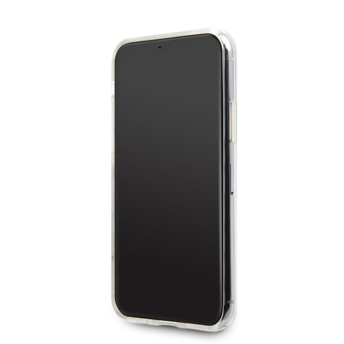 iPhone 11 PRO sidabro sp. glitter KARL LAGERFELD nugarėlė KLHCN58TPUTRIKSL