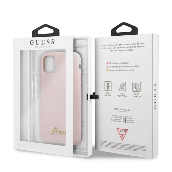 iPhone 11 PRO šviesiai rožinė GUESS nugarėlė GUHCN58LSLMGLP