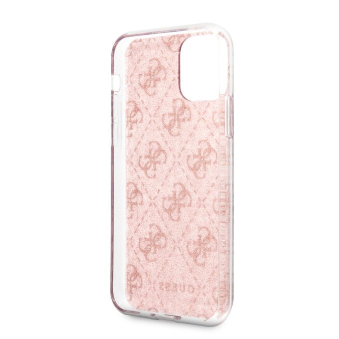 iPhone 11 rausva glitter GUESS nugarėlė GUHCN61PCU4GLPI