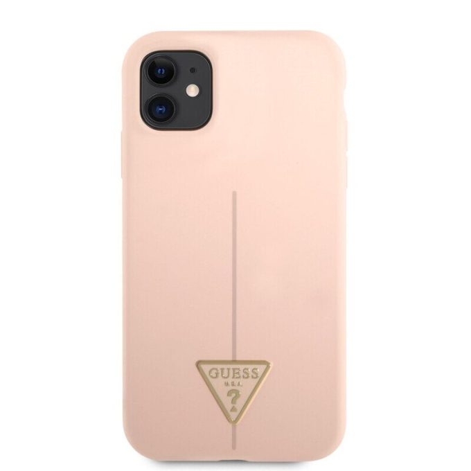 iPhone 11 šviesiai rožinė GUESS nugarėlė GUHCN61SLTGP