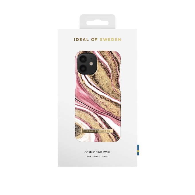 iPhone 12 MINI iDeal Of Sweden nugarėlė Cosmic Pink Swirl