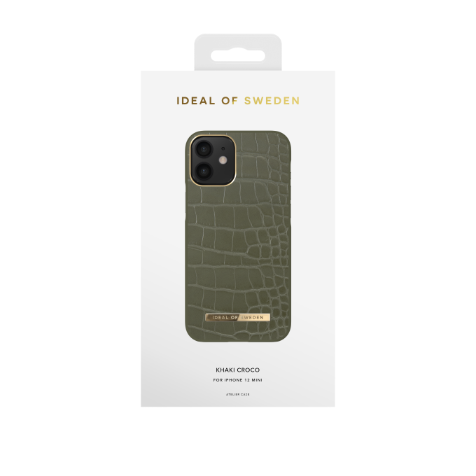 iPhone 12 MINI iDeal Of Sweden nugarėlė Intense Khaki Croco