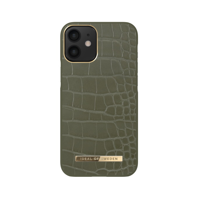 iPhone 12 MINI iDeal Of Sweden nugarėlė Intense Khaki Croco