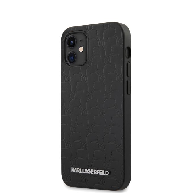 iPhone 12 MINI juoda KARL LAGERFELD nugarėlė KLHCP12SPUKBK