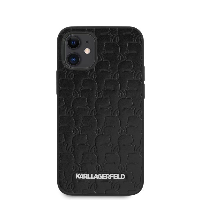 iPhone 12 MINI juoda KARL LAGERFELD nugarėlė KLHCP12SPUKBK