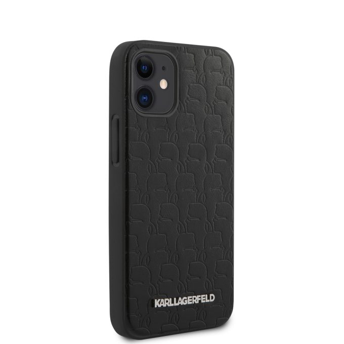 iPhone 12 MINI juoda KARL LAGERFELD nugarėlė KLHCP12SPUKBK
