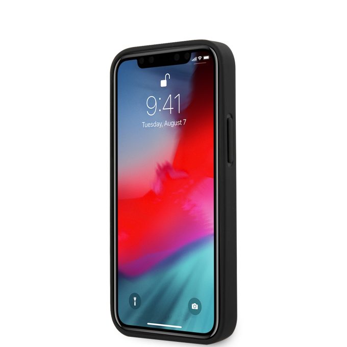 iPhone 12 MINI juoda KARL LAGERFELD nugarėlė KLHCP12SPUKBK