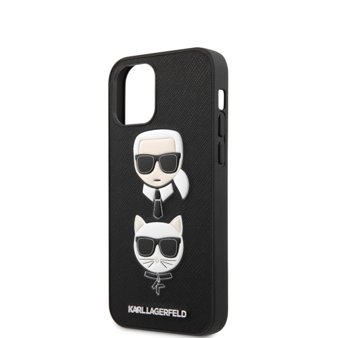 iPhone 12 MINI juoda KARL LAGERFELD nugarėlė KLHCP12SSAKICKCBK