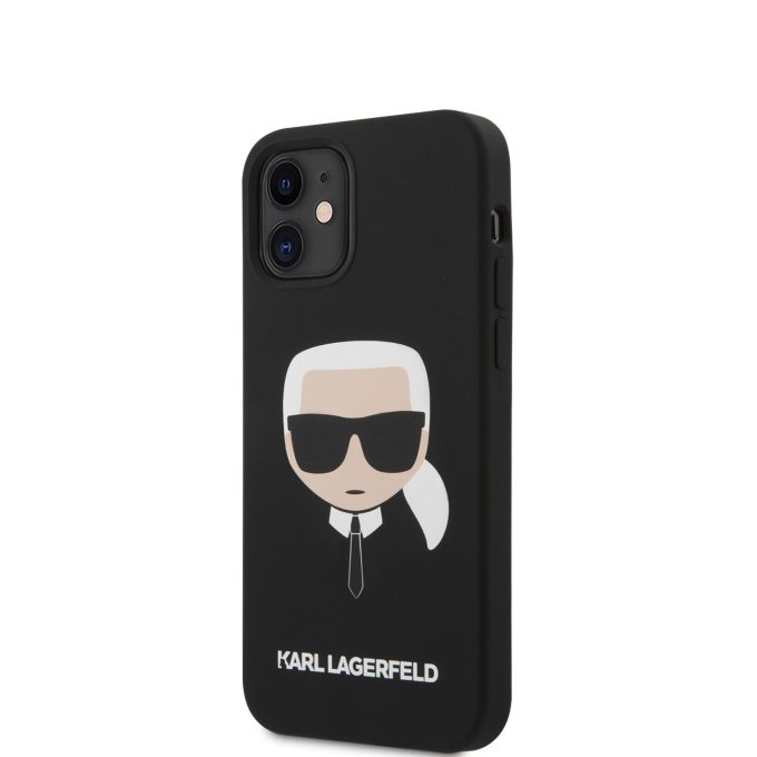 iPhone 12 MINI juoda KARL LAGERFELD nugarėlė KLHCP12SSLKHBK