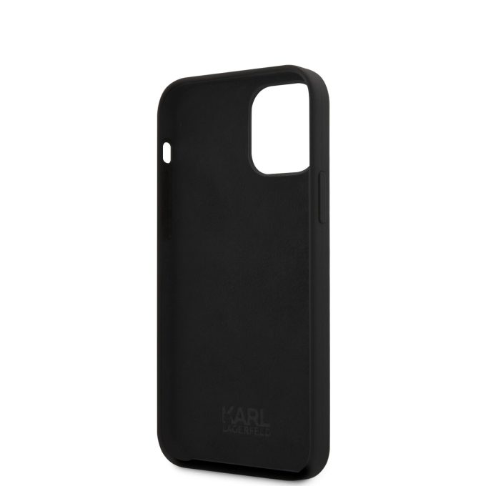 iPhone 12 MINI juoda KARL LAGERFELD nugarėlė KLHCP12SSLKHBK