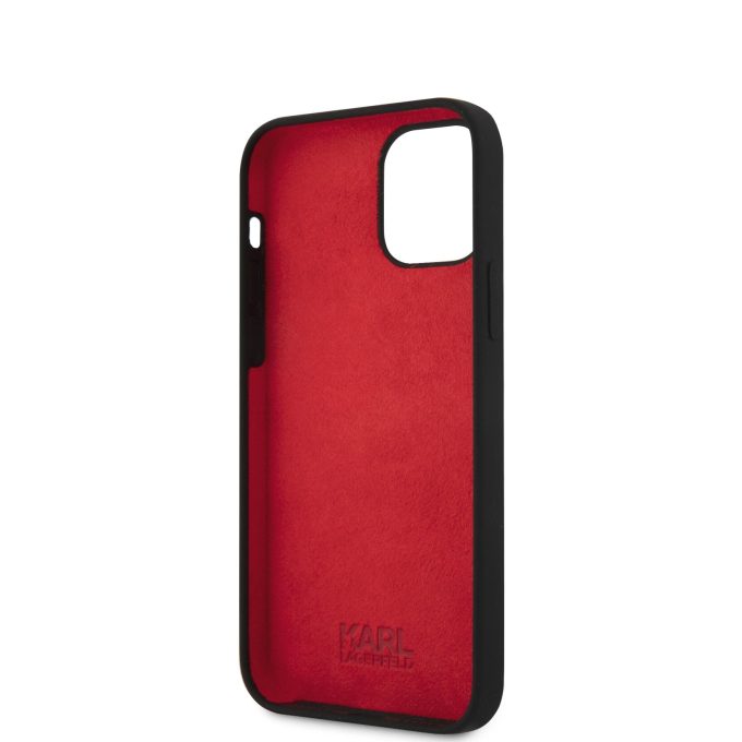 iPhone 12 MINI juoda KARL LAGERFELD nugarėlė KLHCP12SSLSGRBK