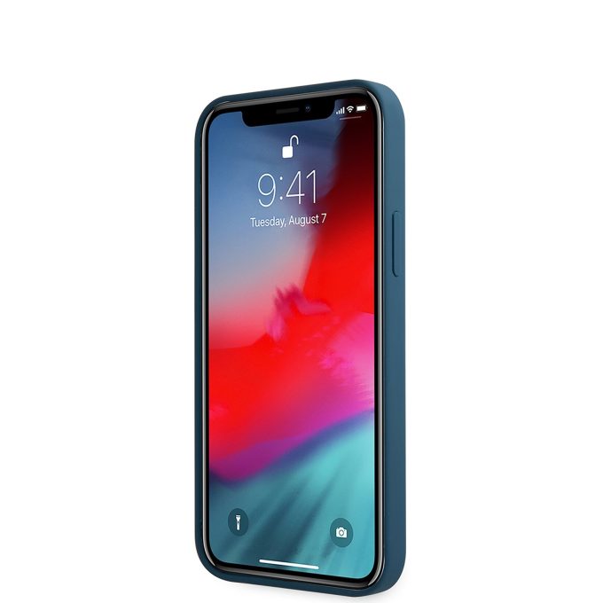 iPhone 12 MINI mėlyna GUESS nugarėlė GUHCP12SLSLMGBL