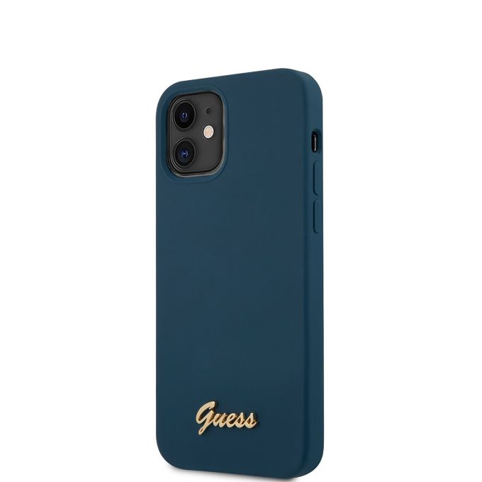 iPhone 12 MINI mėlyna GUESS nugarėlė GUHCP12SLSLMGBL